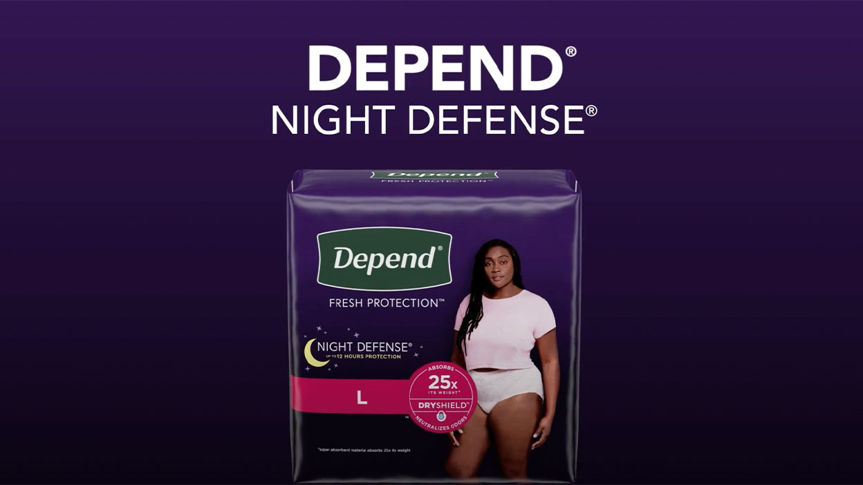 Depend Women's Night Defense Incontinence Underwear Blush XL - 12