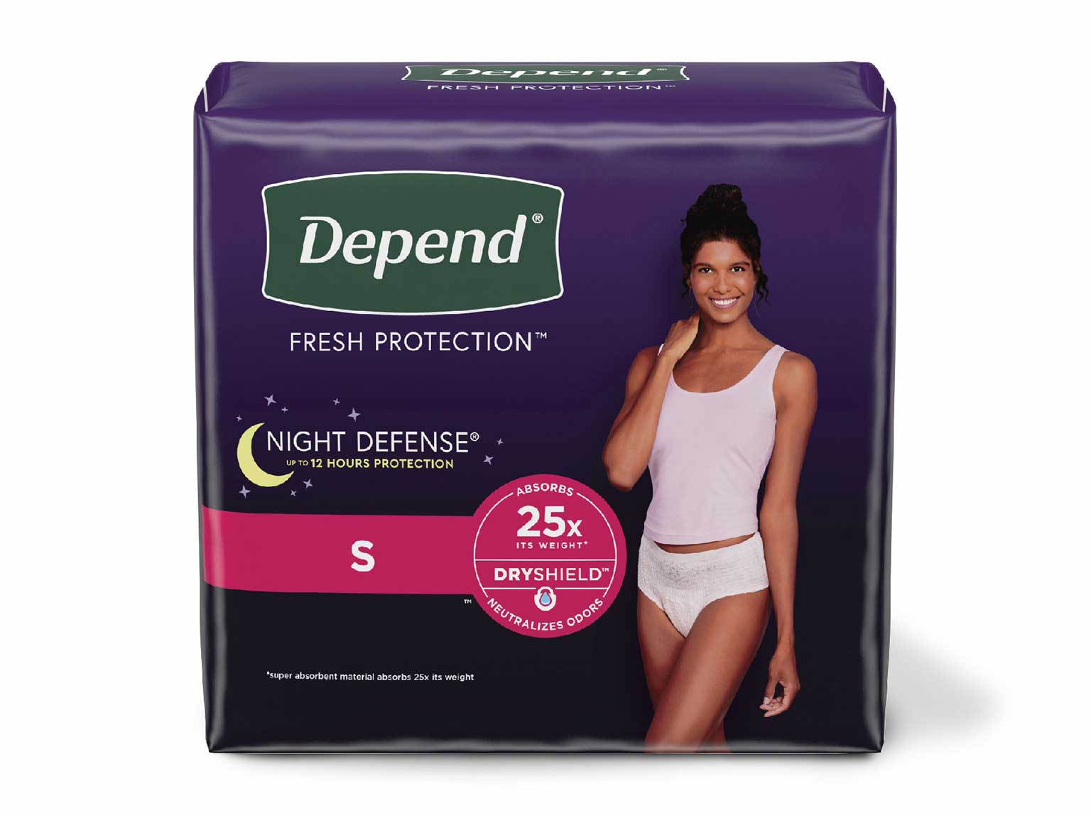 Depend Womens Fit - Flex Incontinence Underwear for Maximum Absorbency,  Small Tan (Packaging may vary), 32 Ea, 2 Pack 