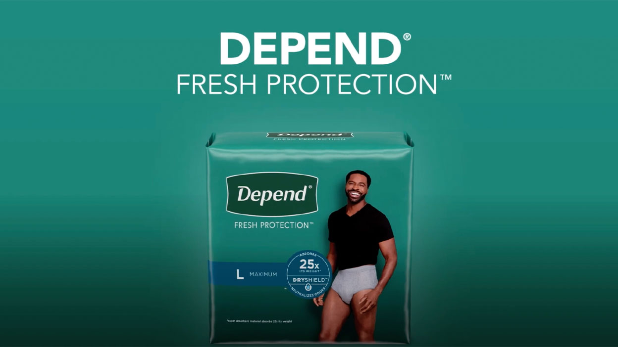 Depend Incontinence Men's Fit Flex Underwear Dryshield Size Large 17 Count  Pack