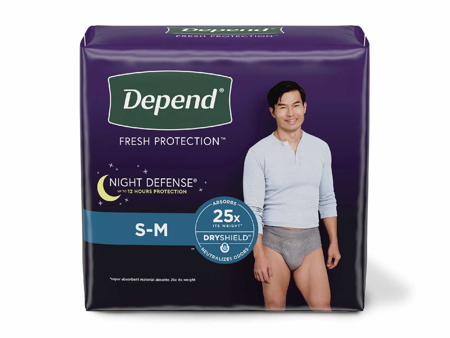 x2 Packs 12 ct Depend Night Defense Men's Overnight Incontinence
