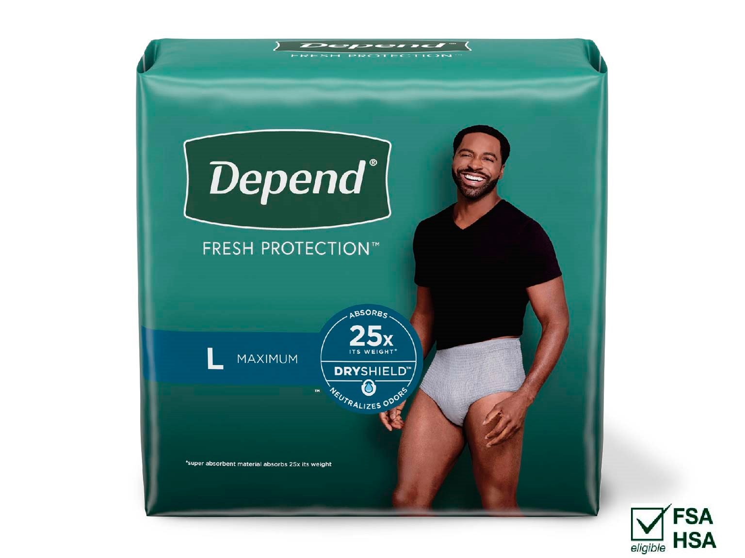 Depend® Incontinence Fresh Protection™ Underwear for Men