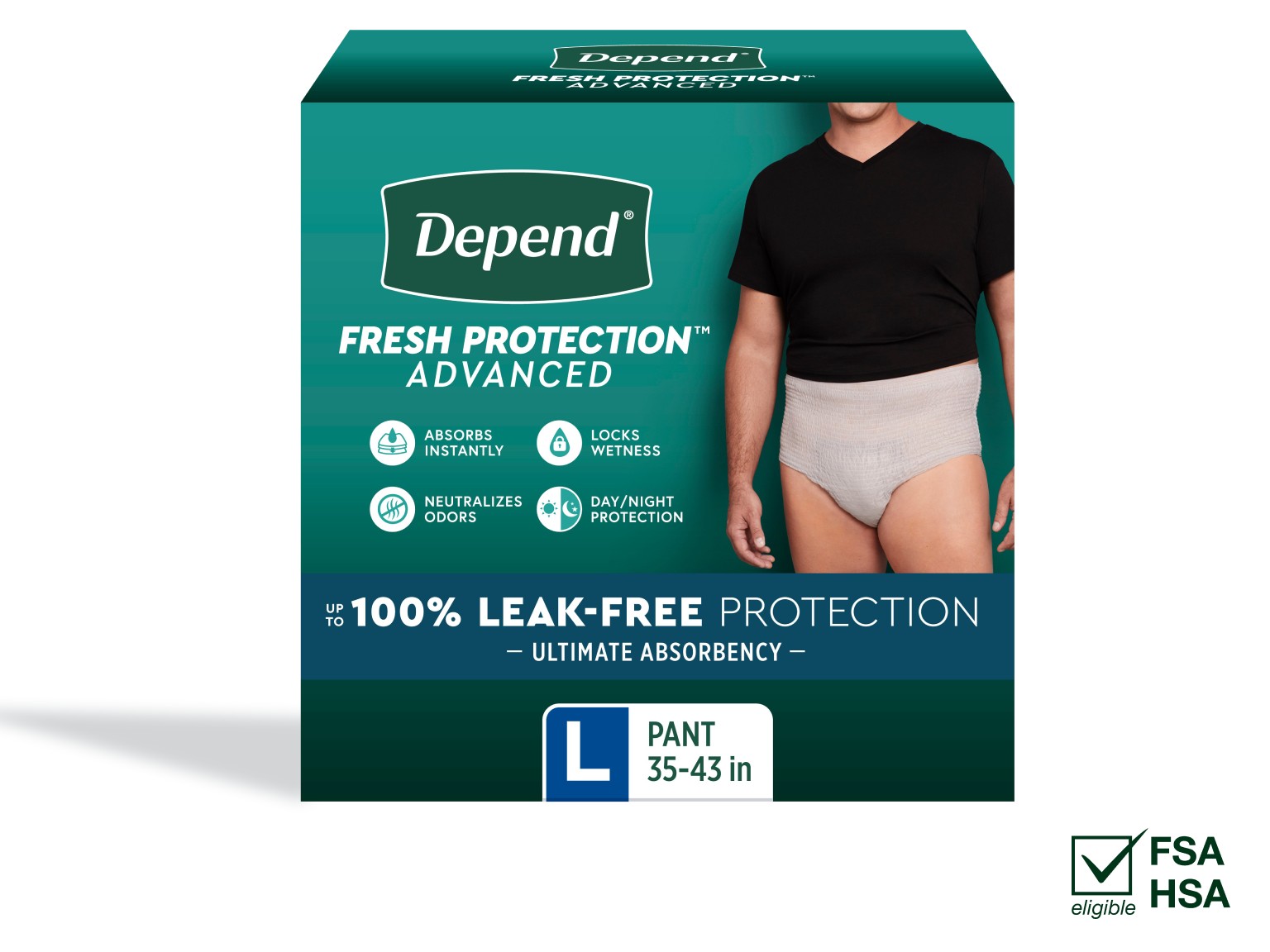 Depend® Incontinence Fresh Protection™ Plus+ Underwear for Men