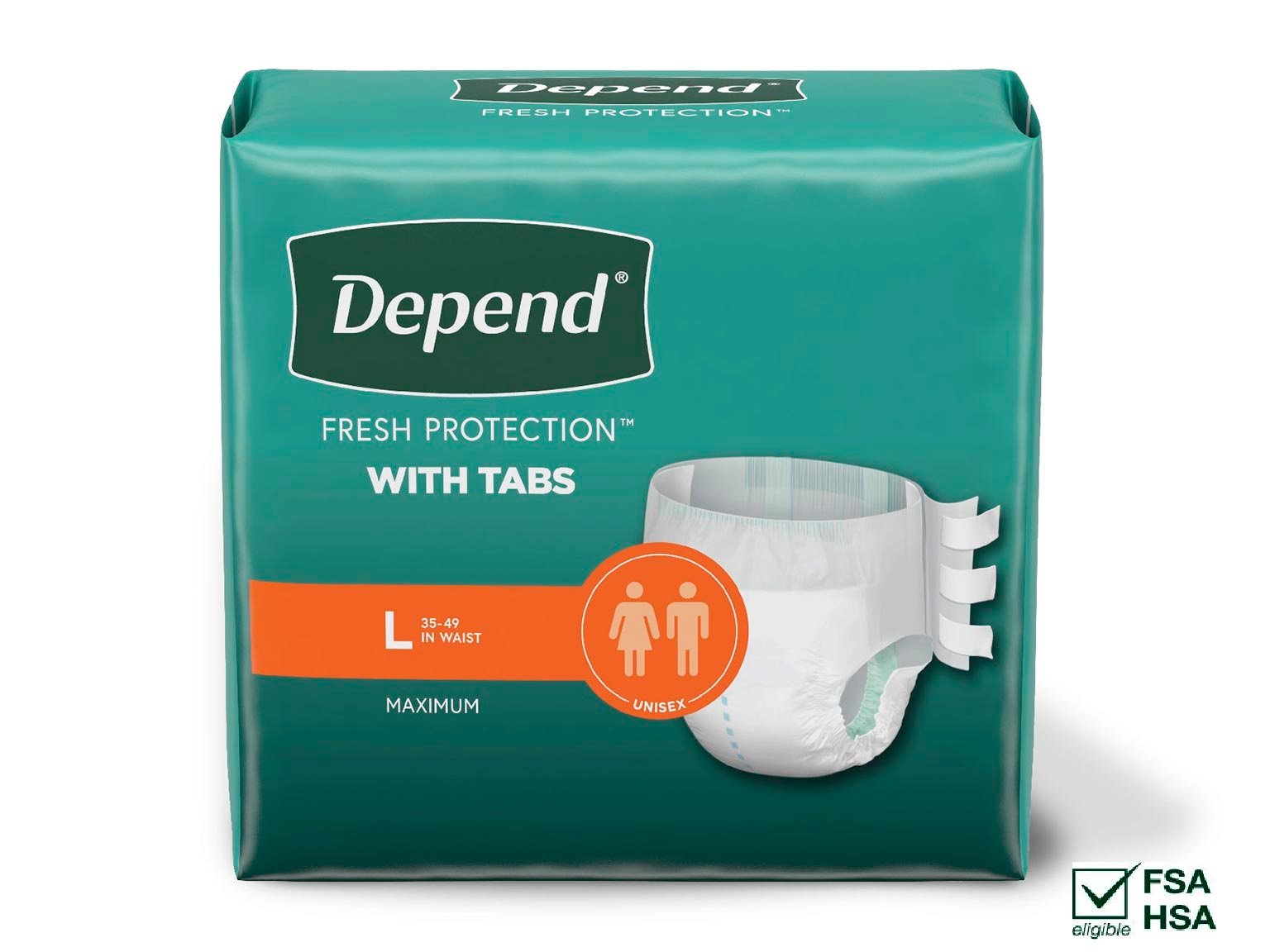  Depend® Incontinence Protection with Tabs