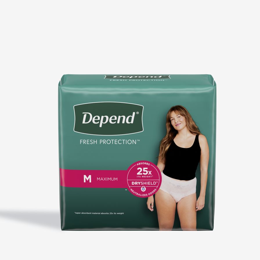Depend Fresh Protection Female Incontinence Underwear - Maximum Absorbency  - Medium - 76 Count