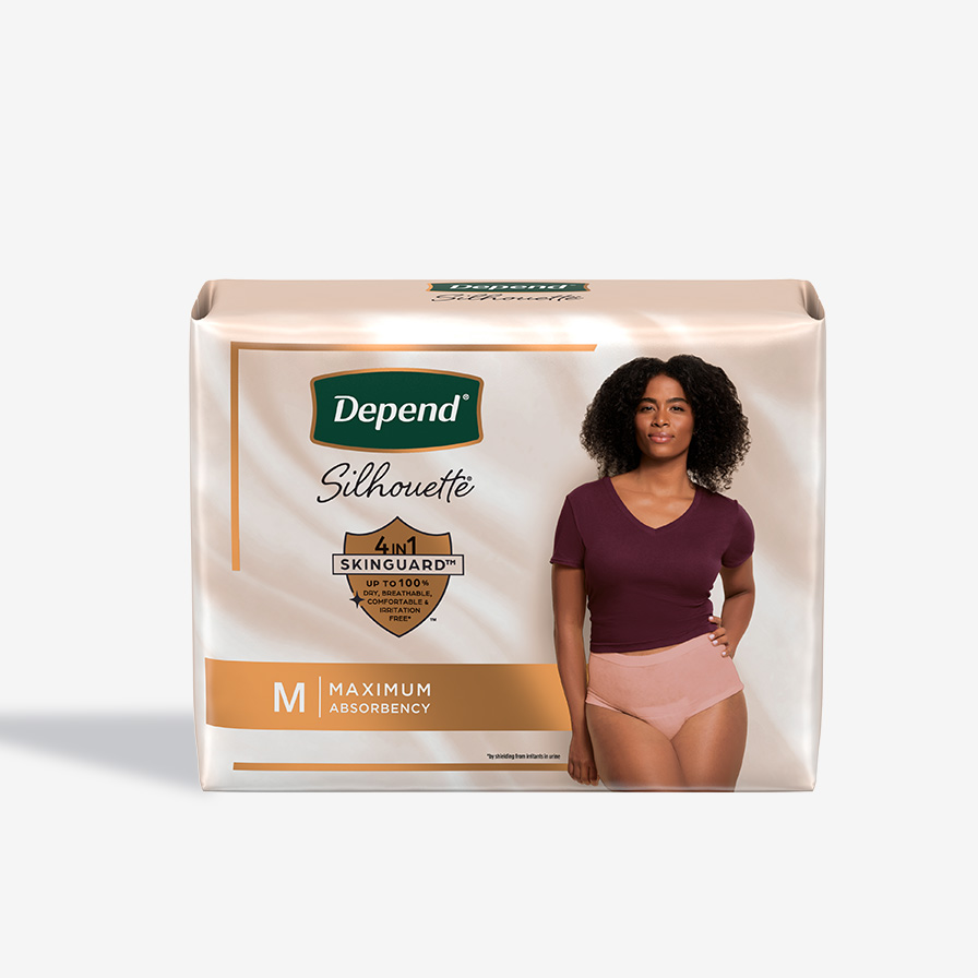 Depend Silhouette Incontinence Postpartum Underwear Small 60 Count