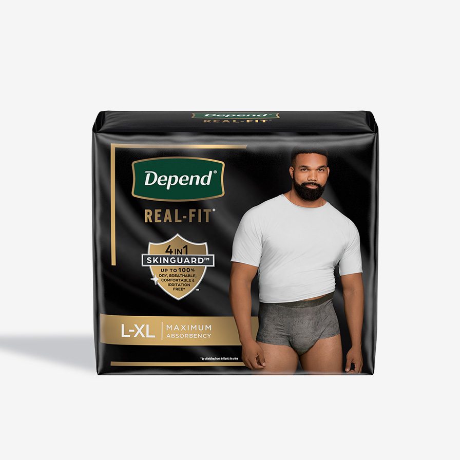 Depend Fit-Flex Underwear for Men, Adult, Male, Pull-on with Tear